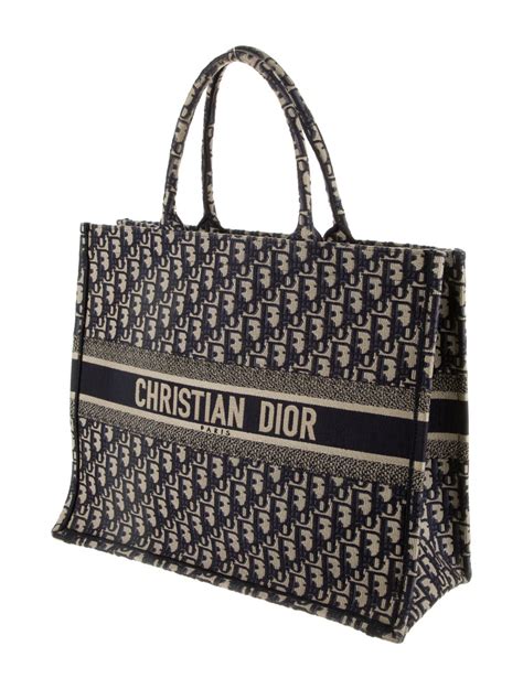 vintage dior canvas bag|christian dior tote bag large.